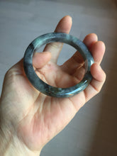 Load image into Gallery viewer, 54.5mm certified Type A 100% Natural dark green/black(青花)/red Jadeite Jade bangle PD119-6289