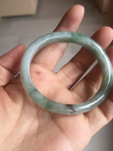 Load image into Gallery viewer, 51.8mm certified Type A 100% Natural icy watery light green/red oval Jadeite Jade bangle BQ9-3799