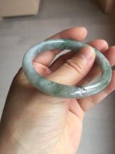 Load image into Gallery viewer, 51.8mm certified Type A 100% Natural icy watery light green/red oval Jadeite Jade bangle BQ9-3799