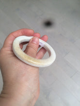 Load image into Gallery viewer, 52mm certificated Type A 100% Natural light green/white/beige/yellow Jadeite Jade bangle AX106-4212