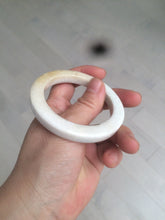 Load image into Gallery viewer, 52mm certificated Type A 100% Natural light green/white/beige/yellow Jadeite Jade bangle AX106-4212