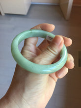 Load image into Gallery viewer, 57.3mm Certified Type A 100% Natural Oily Dark Green Gray Black(油青) Jadeite Jade Bangle PE111-7152