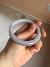 Load image into Gallery viewer, 54.5mm Certified type A 100% Natural dark green gray brown purple two-tone(半山半水) serenity Jadeite bangle PB204-3360