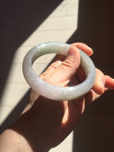 Load image into Gallery viewer, Shopify Only. 57mm Certified Type A 100% Natural icy watery green purple Jadeite Jade bangle BM85-8637
