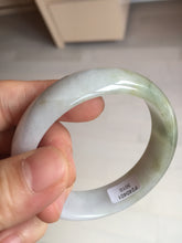 Load image into Gallery viewer, 54mm certified Type A 100% Natural light green white purple Jadeite Jade bangle Q131-3010
