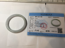 Load image into Gallery viewer, 54.7mm certified 100% natural Type A gray green white purple round cut jadeite jade bangle AA124-4912
