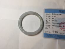Load image into Gallery viewer, 54.7mm certified 100% natural Type A gray green white purple round cut jadeite jade bangle AA124-4912