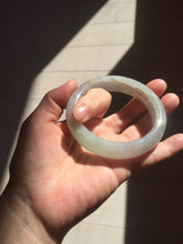 Load image into Gallery viewer, Shopify Only. 57mm Certified Type A 100% Natural icy watery green purple Jadeite Jade bangle BM85-8637
