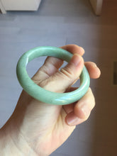 Load image into Gallery viewer, 57.3mm Certified Type A 100% Natural Oily Dark Green Gray Black(油青) Jadeite Jade Bangle PE111-7152