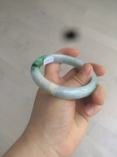 Load image into Gallery viewer, 57.5mm Certified Type A 100% Natural sunny green light purple jadeite jade bangle AX40-7717