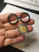 Load image into Gallery viewer, 100% natural type A icy watery light green/blue/gray Guatemala jadeite jade band ring R118