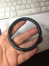 Load image into Gallery viewer, Sold! please don't oder. Thanks. 57mm Certified Type A 100% Natural dark green/blue/gray round cut Guatemala Jadeite jade bangle PJ15-9676