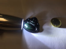 Load image into Gallery viewer, 100% Natural dark green/black jadeite jade(Mocui, 墨翠) happy Buddha Pendant/handhold stone PC141