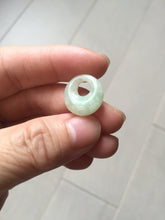 Load image into Gallery viewer, 16mm Type A 100% Natural light green yellow purple white Jadeite Safety Guardian Button Princess donuts pendant group AZ163