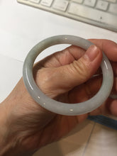 Load image into Gallery viewer, 54.7mm certified 100% natural Type A gray green white purple round cut jadeite jade bangle AA124-4912