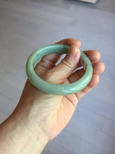 Load image into Gallery viewer, 57.3mm Certified Type A 100% Natural Oily Dark Green Gray Black(油青) Jadeite Jade Bangle PE111-7152