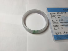 Load image into Gallery viewer, 50.5mm certified 100% natural Type A sunny green white/purple(春带彩) thin jadeite jade bangle BS165-1617