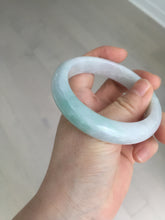 Load image into Gallery viewer, 56.5mm certified 100% natural type A white/light green white purple jadeite jade bangle AH100-0545