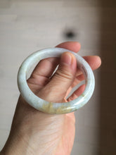 Load image into Gallery viewer, 52.3mm Certified type A 100% Natural green/white/very light purple/yellow Jadeite Jade bangle AZ77-1629