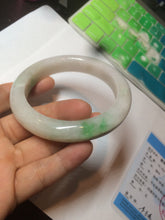 Load image into Gallery viewer, 59.8mm Certificated Type A 100% Natural white/sunny green/purple jadeite jade bangle AZ5-9139