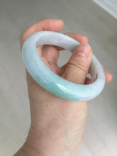 Load image into Gallery viewer, 56.5mm certified 100% natural type A white/light green white purple jadeite jade bangle AH100-0545