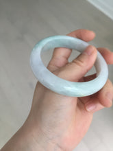 Load image into Gallery viewer, 56.5mm certified 100% natural type A white/light green white purple jadeite jade bangle AH100-0545