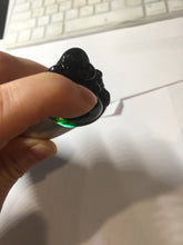 Load image into Gallery viewer, 100% Natural dark green/black jadeite jade(Mocui, 墨翠) happy Buddha Pendant/handhold stone PC141