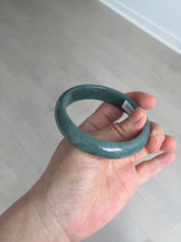 Load image into Gallery viewer, 57.5mm Certified Type A 100% Natural deep sea green/blue/gray/black Guatemala Jadeite bangle AY82-5765