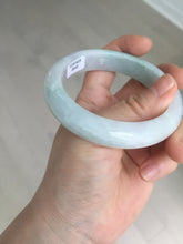 Load image into Gallery viewer, 56.5mm certified 100% natural type A white/light green white purple jadeite jade bangle AH100-0545