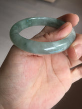 Load image into Gallery viewer, 50mm certified Type A 100% Natural icy watery light green red oval Jadeite Jade bangle BQ8-3804