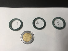 Load image into Gallery viewer, 100% natural type A icy watery light green/blue/gray Guatemala jadeite jade band ring R118