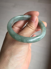 Load image into Gallery viewer, 50mm certified Type A 100% Natural icy watery light green red oval Jadeite Jade bangle BQ8-3804