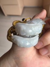Load image into Gallery viewer, 100% natural jadeite jade carved PiXiu (貔貅) bracelet BN75