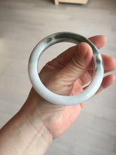 Load image into Gallery viewer, 56mm Certified Type A 100% Natural dark green/white//black Jadeite Jade bangle BK39-8357