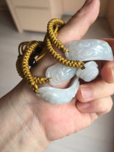 Load image into Gallery viewer, 100% natural jadeite jade carved PiXiu (貔貅) bracelet BN75