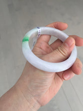 Load image into Gallery viewer, 58.5mm Certified type A 100% Natural sunny green/white/purple(春带彩) Jadeite bangle BS68-2531