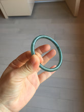 Load image into Gallery viewer, 57.5mm Type A 100% Natural dark green/blue/gray Guatemala slim round cut Jadeite bangle BH133-4320