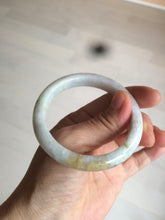 Load image into Gallery viewer, 52.3mm Certified type A 100% Natural green/white/very light purple/yellow Jadeite Jade bangle AZ77-1629