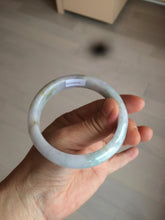 Load image into Gallery viewer, 57mm Certified Type A 100% Natural light yellow/purple/green(FU LU SHOU) Jadeite Jade bangle BK20-0756