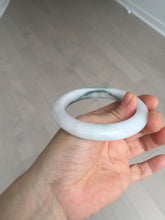 Load image into Gallery viewer, 56mm Certified Type A 100% Natural dark green/white//black Jadeite Jade bangle BK39-8357