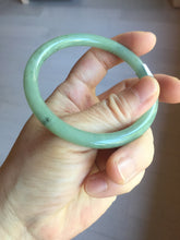 Load image into Gallery viewer, 57mm Certified Type A 100% Natural Oily Dark Green Gray Black(油青) round cut Jadeite Jade Bangle PE109-7139