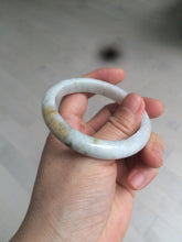 Load image into Gallery viewer, 52.3mm Certified type A 100% Natural green/white/very light purple/yellow Jadeite Jade bangle AZ77-1629