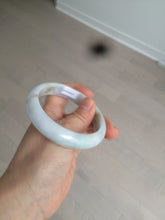 Load image into Gallery viewer, 57mm Certified Type A 100% Natural light yellow/purple/green(FU LU SHOU) Jadeite Jade bangle BK20-0756