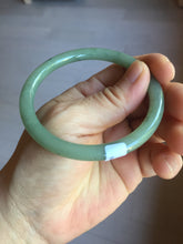 Load image into Gallery viewer, 57mm Certified Type A 100% Natural Oily Dark Green Gray Black(油青) round cut Jadeite Jade Bangle PE109-7139