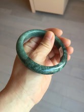 Load image into Gallery viewer, 57.6mm Certified type A 100% Natural oily dark green (老油青)Jadeite bangle PA226-9010