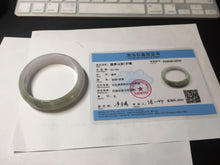 Load image into Gallery viewer, 54mm certified Type A 100% Natural light green white purple Jadeite Jade bangle Q131-3010