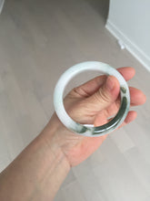 Load image into Gallery viewer, 56mm Certified Type A 100% Natural dark green/white//black Jadeite Jade bangle BK39-8357