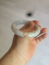 Load image into Gallery viewer, 54.6mm certified 100% natural type A white/purple/brown/gray jadeite jade bangle AX20-7723