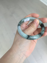 Load image into Gallery viewer, 53mm certified 100% natural Type A icy watery dark green brown jadeite jade bangle AH102-4492