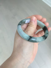 Load image into Gallery viewer, 53mm certified 100% natural Type A icy watery dark green brown jadeite jade bangle AH102-4492